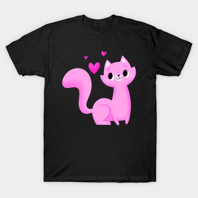 Pink Kitten T-Shirt by esturgeo